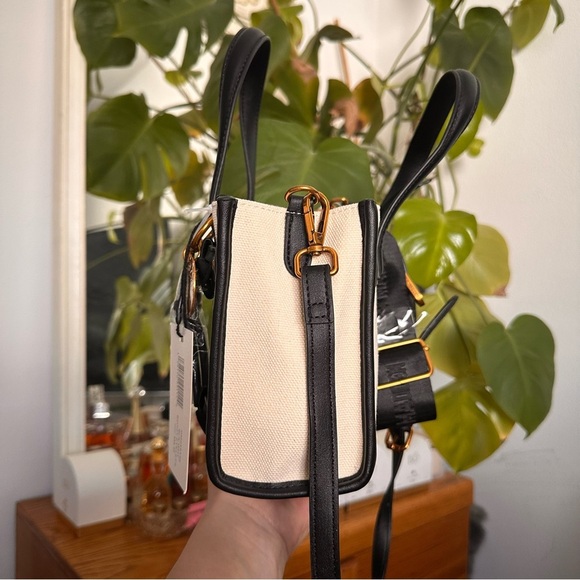 NWT Steve Madden Black and Cream Studded mini tote - Picture 4 of 10